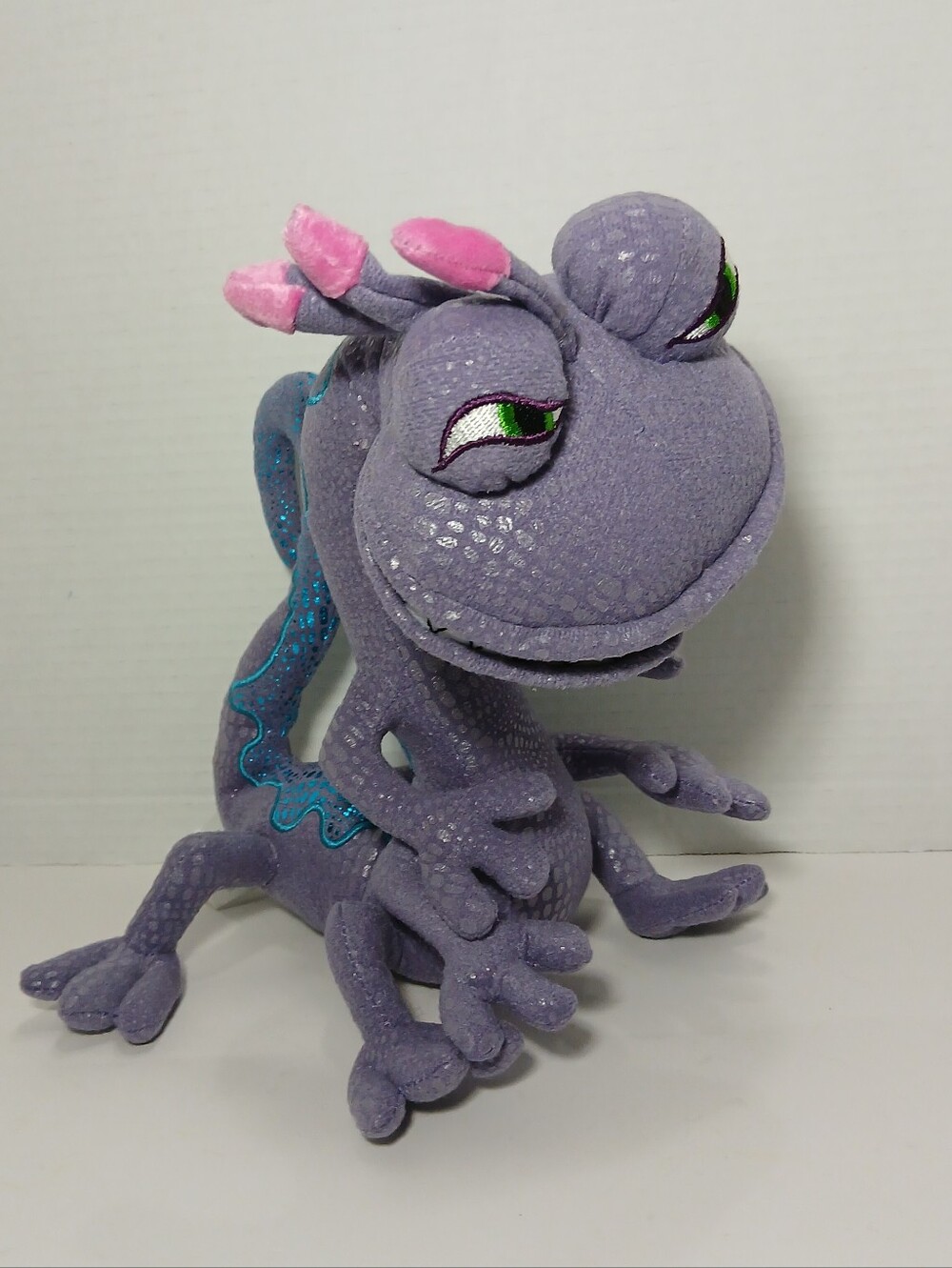 Disney Store Monsters Inc Randall Boggs Stamped Plush 12" Purple Lizard